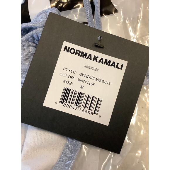 Norma Kamali Women's Medium Misty Blue Jason Bikini Bottom Beach Swimwear L15-32 - Picture 7 of 8